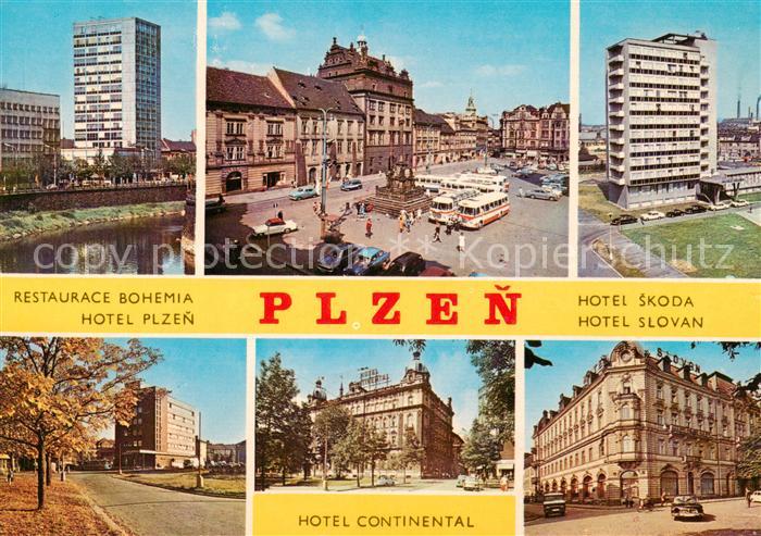 Plzen Pilsen Restaurace Bohemia Hotels Zentrum Rathaus Denkmal