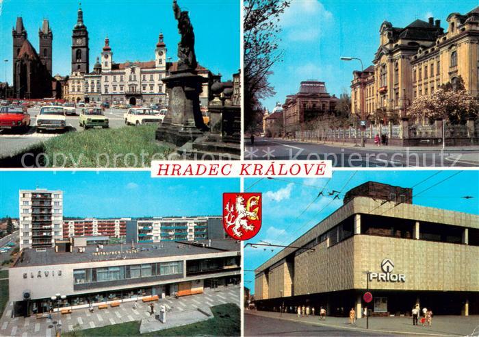Hradec Kralove Koeniggraetz CZ Motive Altstadt Kirche Rathaus Denkmal Moderne Ar