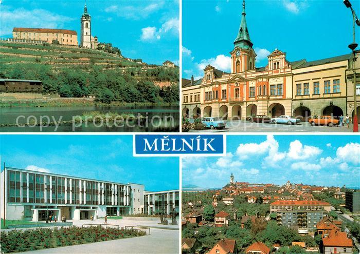 Melnik Czechia Schloss Rathaus Schule Stadtzentrum