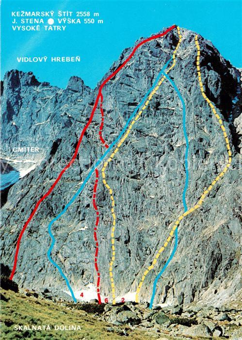 Vysoke Tatry SK Skalnata Dolina Bergsteigertouren Kezmarsky Stit