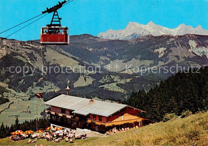 St Johann Tirol Angerer Alm am Kitzbueheler Horn Bergbahn Loferer Steinberge
