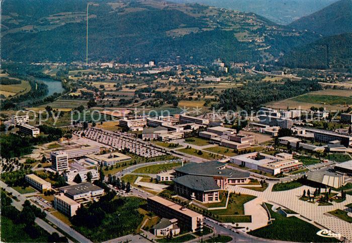 Grenoble 38 Vue aérienne du Campus au fond Gières et l Isère