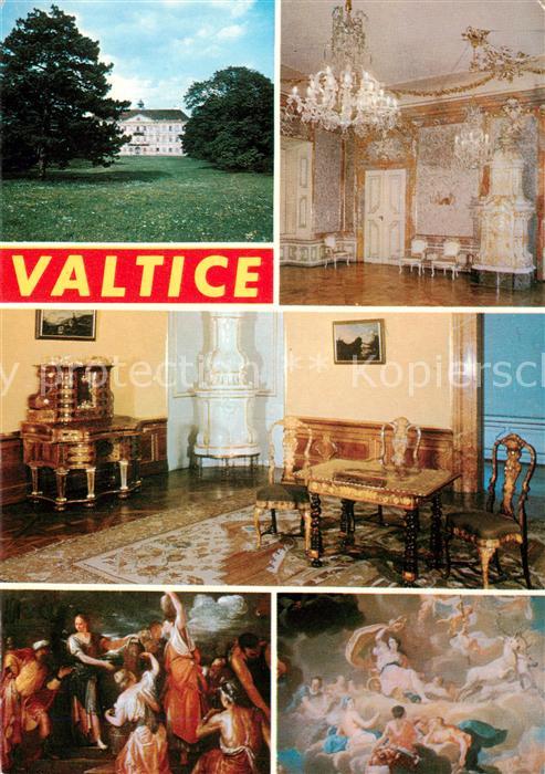 Valtice CZ Schloss Innenraeume Wandgemaelde