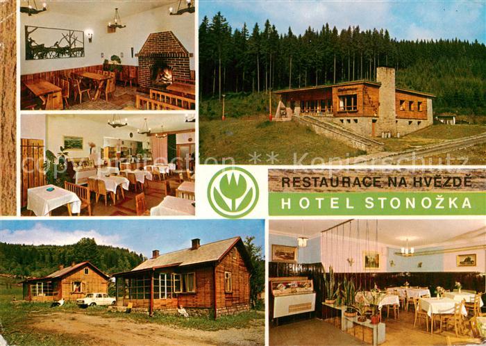 Karlova Studanka Karlsbrunn Schlesien CZ Hotel Stonozka Restaurace na Hvezde