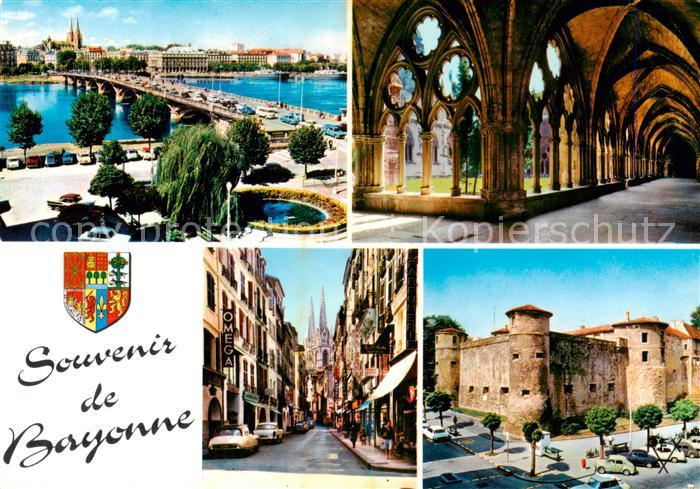 Bayonne 64 Pont Saint Espirt Cloître de la Cathedrale Rue Port-neuf Chateau