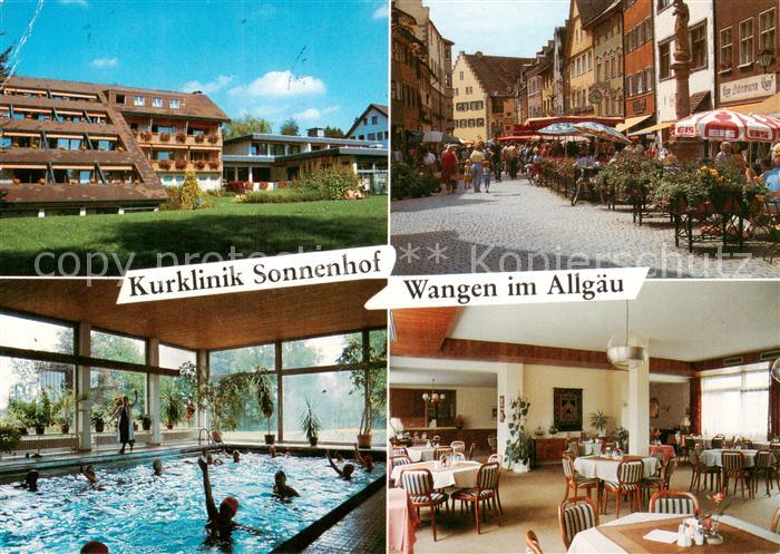 Wangen Allgaeu Kurklinik Sonnenhof Hallenbad Restaurant Stadtzentrum