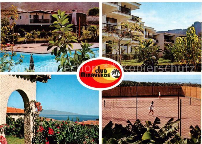 Adeje Tenerife ES Club Miraverde Ferienanlage Swimming Pool Tennisplatz