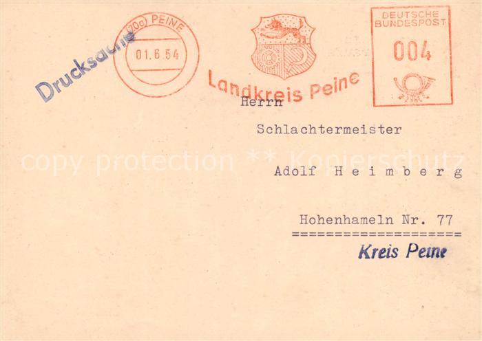 Peine Geschaeftskorrespondenz