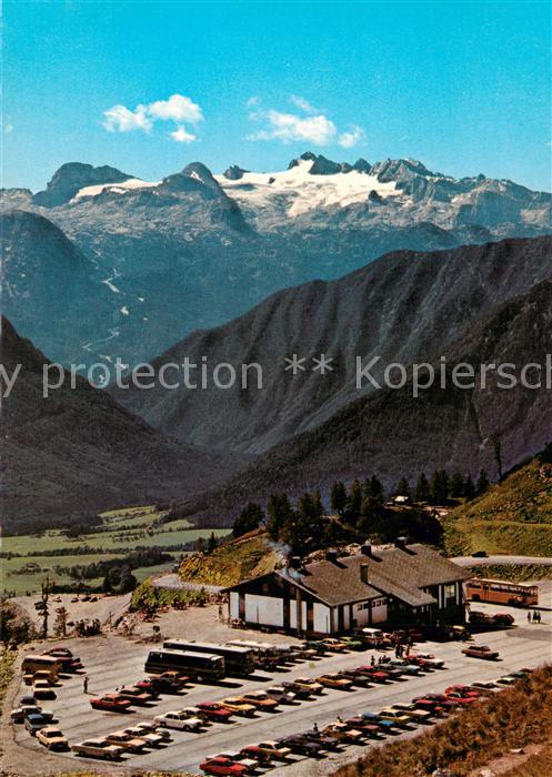 Altaussee Steiermark AT Loser Bergrestaurant mit Dachstein Wander- und Skigebiet