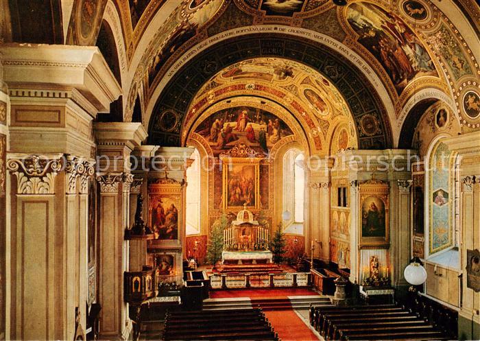 Bad Ischl Salzkammergut AT Inneres der Stadtpfarrkirche Altar Deck