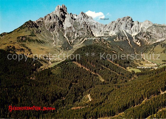 Bischofsmuetze 2459m Ramsau Steiermark AT mit Aualm Hofpuerglhuette Oberhofalm M