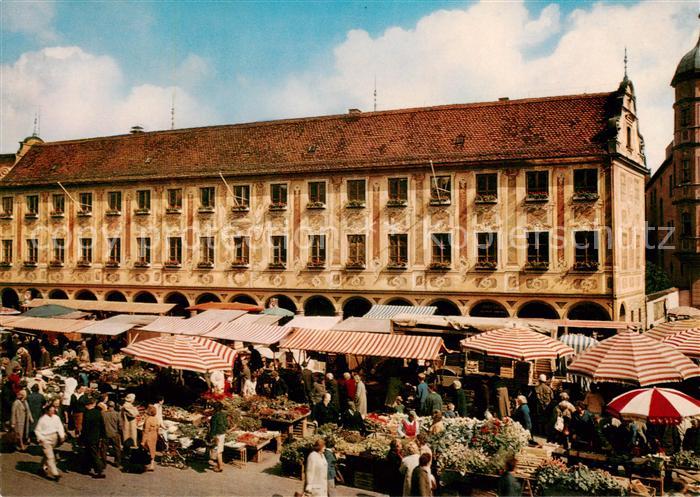 Memmingen Bayern Marktplatz Markttag