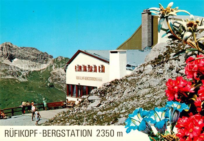 Lech Vorarlberg Ruefikopf Bergstation Panorama Restaurant Alpenflora