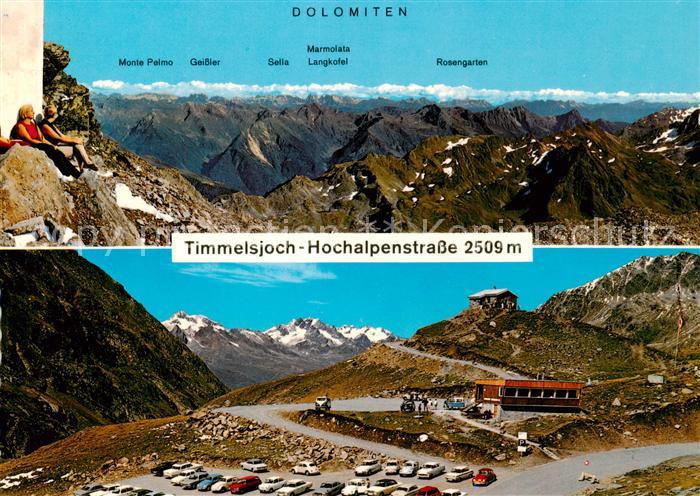 Soelden oetztal AT Timmelsjoch Hochalpenstrasse Bergrestaurant Fernsicht Alpenpa