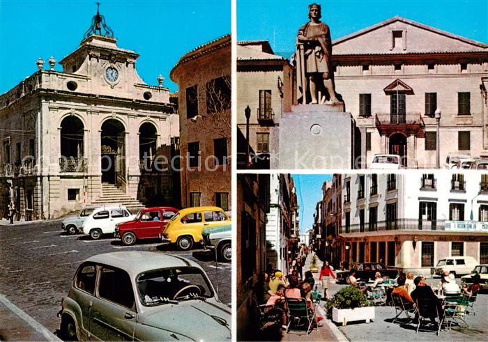 Mahon Menorca Islas Baleares ES Motive Alstadt Denkmal StrassenCafe