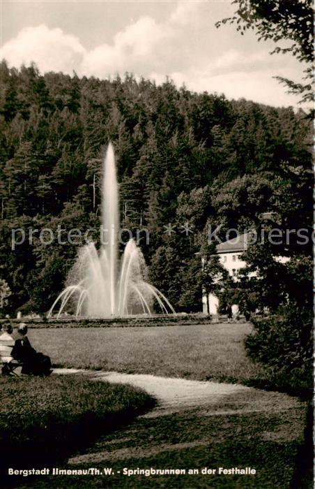 Ilmenau Thueringen Springbrunnen an der Festhalle