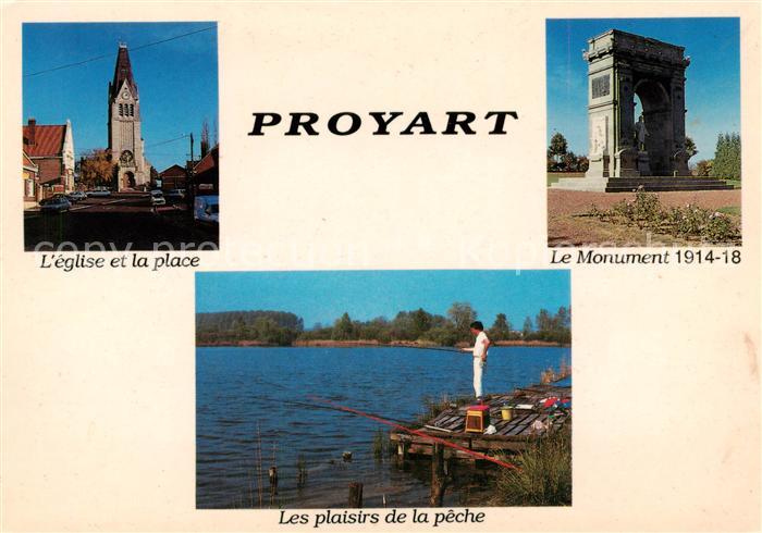 Proyart 80 Somme Eglise et la place Le Monument 1914-18