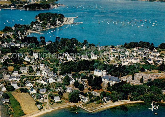 Ile-aux-Moines 56 Morbihan Vue generale aerienne sur le bourg et l