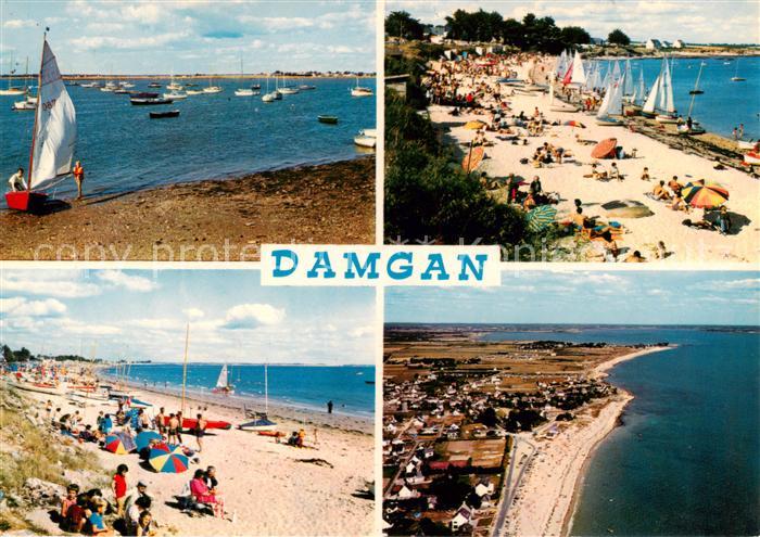 Damgan 56 Morbihan Le port de Penerf la plage de Kervoyal de Damgan et vue gener