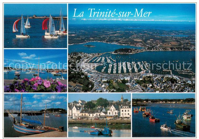 La Trinite-sur-Mer 56 Morbihan Vues generales du port Vue aerienne