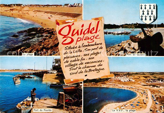 Guidel 56 Morbihan La plage Port de Guidel Port du Pouidu Le VVF la plage