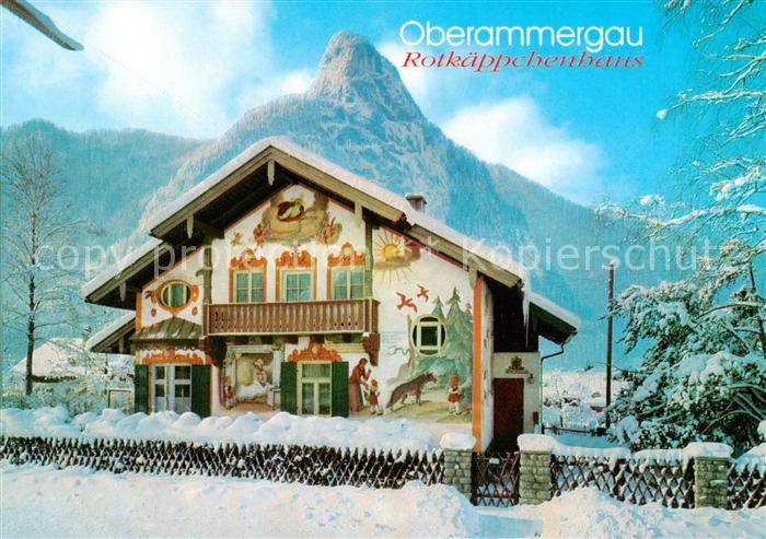 OBERAMMERGAU Bayern Rotkaeppchenhaus Lueftlmalerei