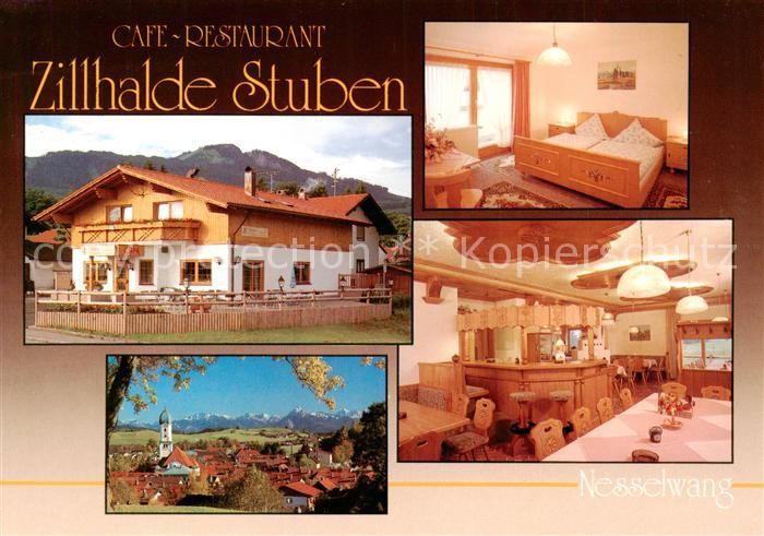 Nesselwang Allgaeu Bayern Cafe Restaurant Zillhalde Stuben Gaststube Zimmer Pan