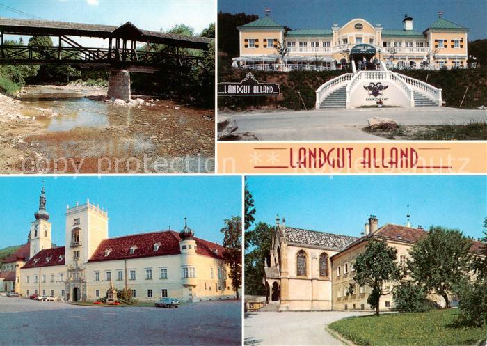 Alland Niederoesterreich Landgut Alland Bruecke Schloss