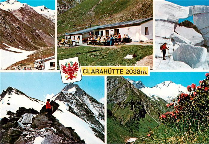 Praegraten Grossvenediger AT Clarahuette Bergsteiger Panorama