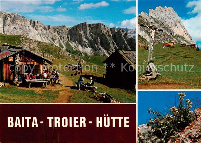 Baita Schuatsch Schuatschhuette 1900m Groedental IT Troier Huette Panorama