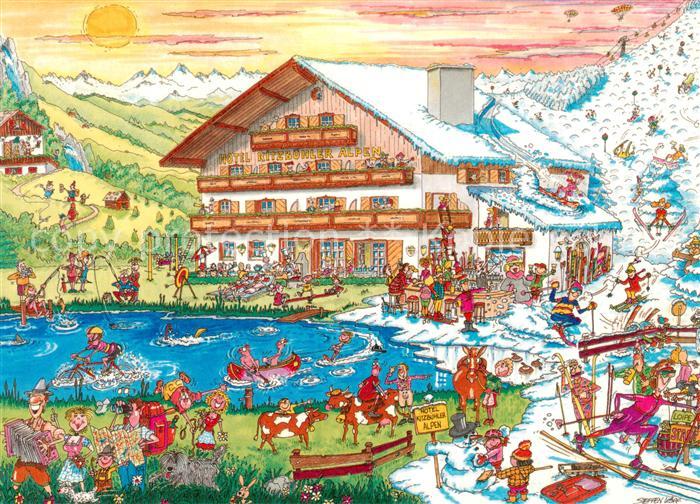 Oberndorf Tirol Hotel Kitzbueheler Alpen Illustration