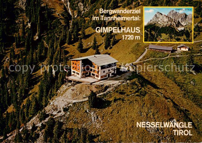 Nesselwaengle Tirol AT Gimpelhaus mit Gimpel Fliegeraufnahme