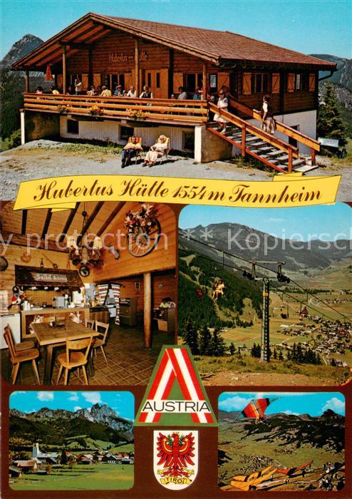 Tannheim Tirol AT Hubertus Huette Gaststube Mittelstation des Sesselliftes zum N