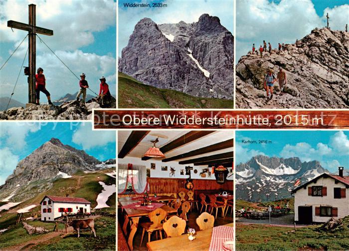 Schroecken Nesslegg AT Obere Widdersteinhuette Gaststube Hochtannbergpass Gipfel