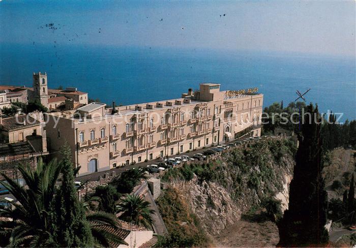 Taormina Sicilia IT Hotel Excelsior Palace Fliegeraufnahme