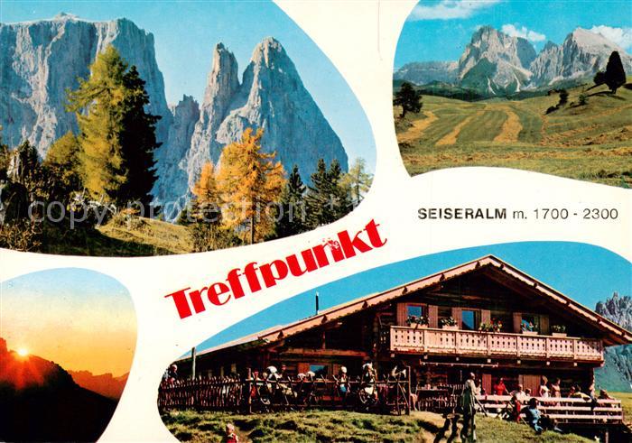 Seiseralm Alpe di Siusi Trentino IT Schlerngebiet Teilansichten Gasthaus