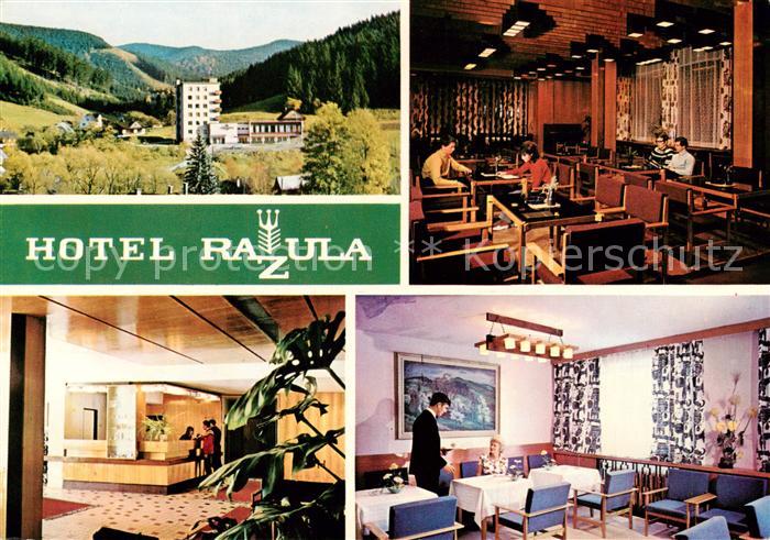 Velke Karlovice CZ na Valassku Horsky hotel Razula Rezeption Gastraeume