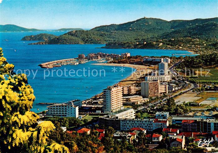 Le Lavandou Vue generale sur la ville le port de Bormes et le Cap Benat