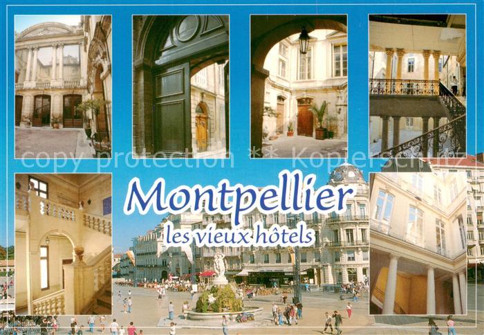 Montpellier Herault Les vieux hôtels Centre Fontaine