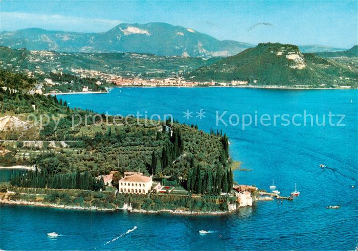 Garda Lago di Garda Punta San Vigilio e Rocca vista dall aereo