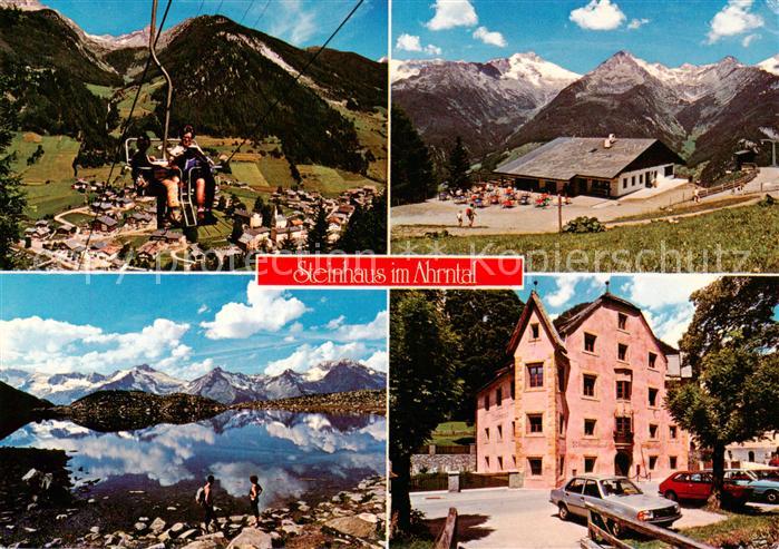 Steinhaus Ahrntal Trentino IT Sessellift Berghaus Hotel Bergsee Alpenpanorama