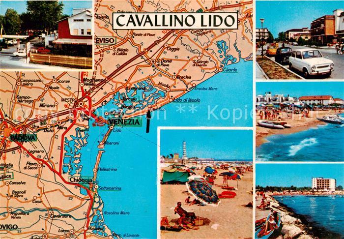 Cavallino Lido Venezia IT Strand Hotels Strassenkarte