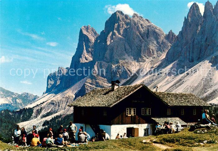 Rifugio Malga Brogles Brogleshuette Gruppo delle Odle Berghuette Dolomiten