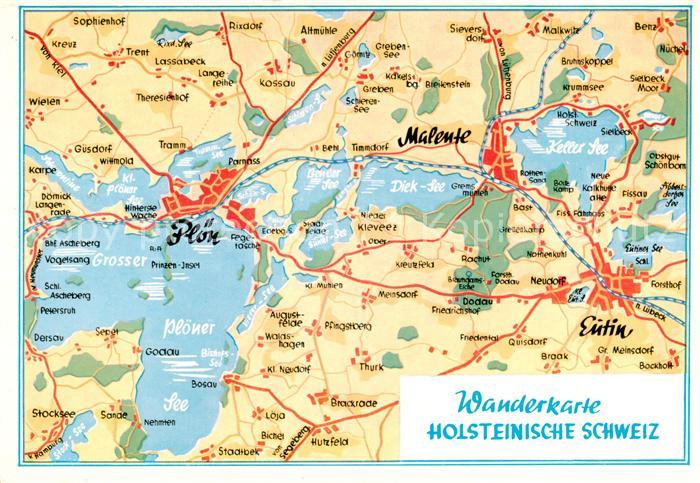 Ploen See Wanderkarte Holsteinische Schweiz