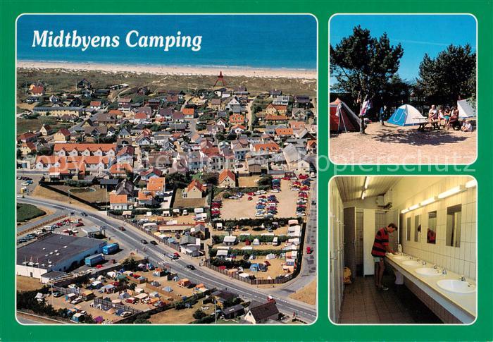 Lokken DK Midtbyens Camping Luftbild Waschraum