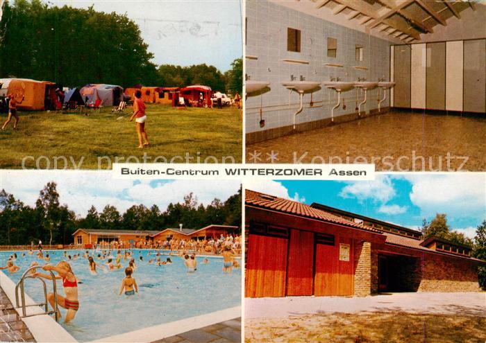 Assen NL Buiten-Centrum Witterzomer Campingplatz Waschraum Freibad