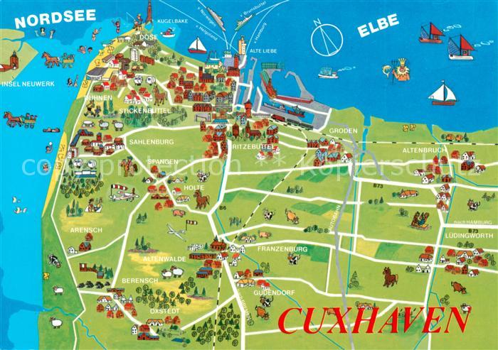 Cuxhaven Nordseebad Landkarte
