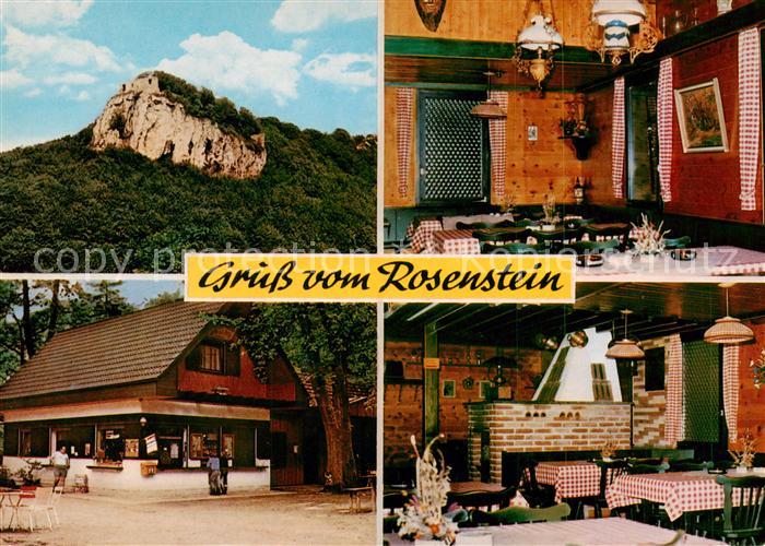 Heubach Wuerttemberg Ruine und Waldschenke auf dem Rosenstein