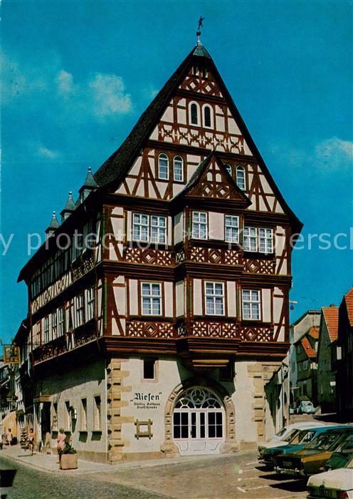 Miltenberg Main Hotel Riesen aeltestes Gasthaus Deutschlands 12. Jhdt. Fachwerkh