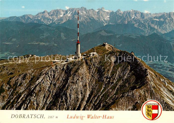 Dobratsch 2166m Kaernten AT Villager Alpe Ludwig Walter Haus Sendeanlage Julisch